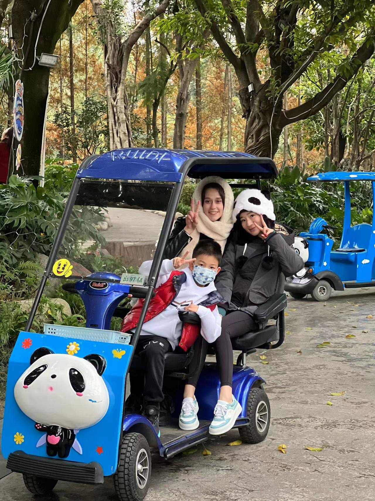 Nadya with Bobby on a day out at the park